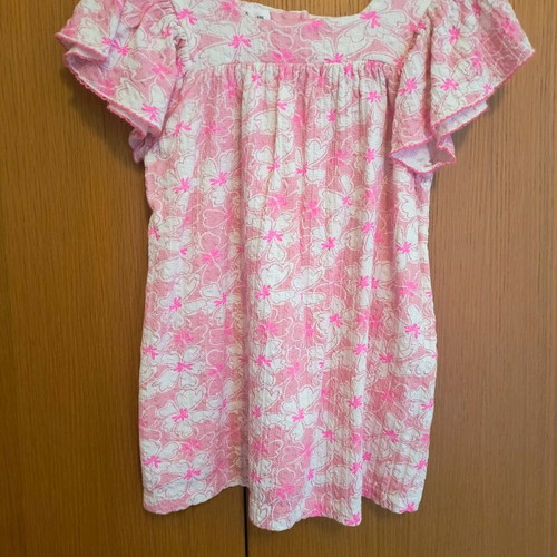 Zara dress like new, cotton with ruffles on sleeves