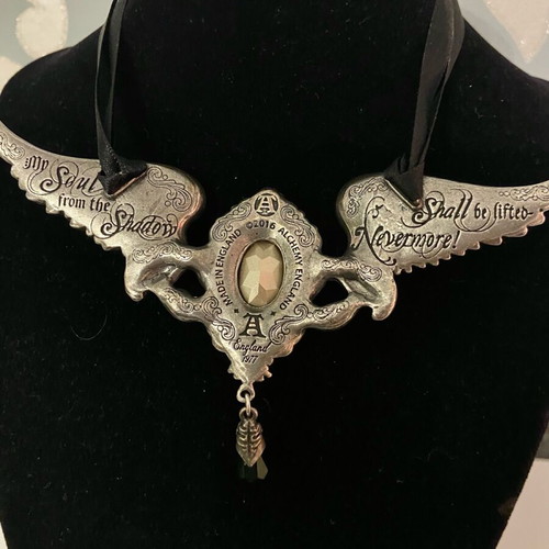 Alchemy Gothic necklace My Soul From The Shadow like new, purple and silver
