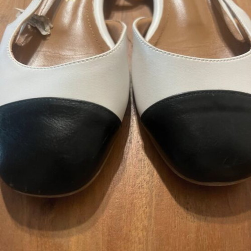 Envie Shoes ballerinas black and white, size 37, minor toe defect