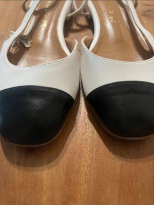 Envie Shoes ballerinas black and white, size 37, minor toe defect