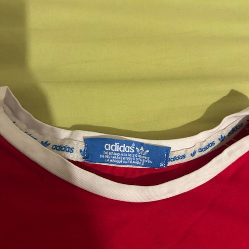Adidas T-Shirt like new, size S-M, white and red