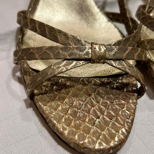 Miu Miu slingback heels used, size 37.5, metallic bronze