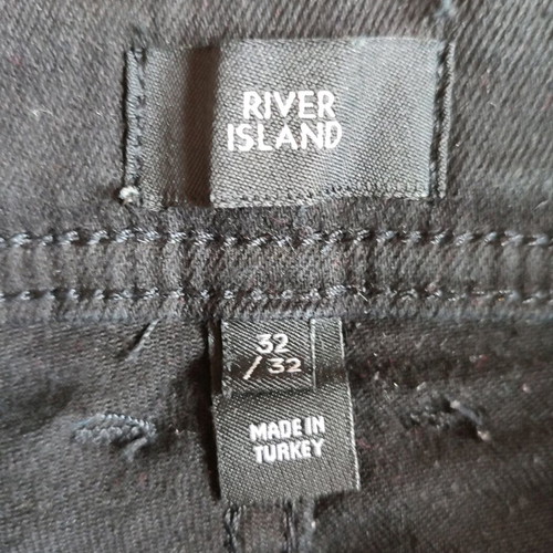 River Island black stretch jeans like new