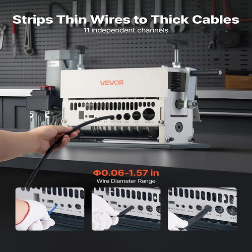 Vevor Cable Stripping Machine 1.5-40mm 370W Electric and Manual