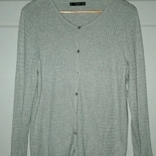 Gray thin Mango cardigan like new, size L