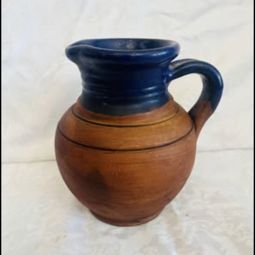 Cypriot Clay Jug used, handmade vintage 1980-90s