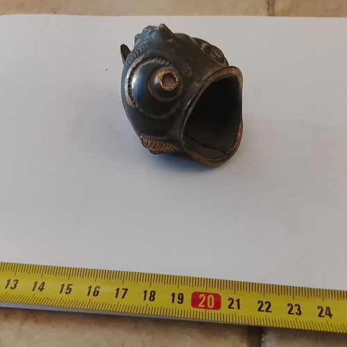 Vintage decorative fish head sculpture used