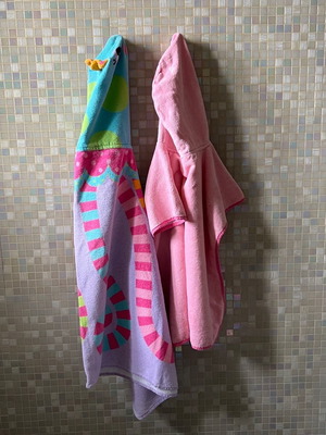 Set of two used bathrobes for 2-year-old child