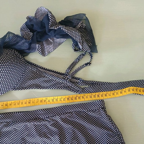 Sogno D'oro Italian swimsuit used, pin-up design with ruffles