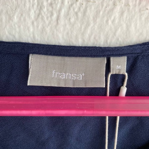 Fransa blouse navy blue new, premium viscose, size M