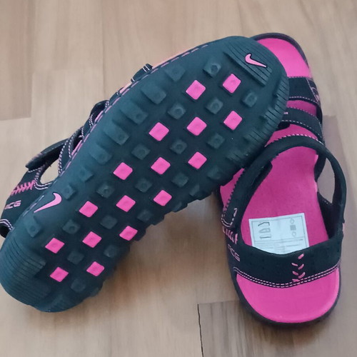 Nike sandals new, size 39, black and pink