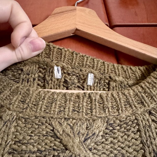 Vintage knitted sweater green used, size S/M