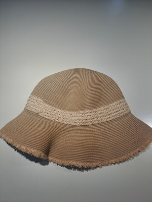 Beach hat, flexible, beige, size L