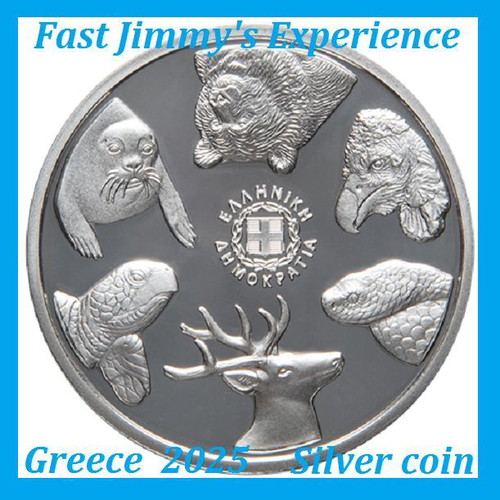 Official Colored Silver Coin 5 Euro Black Vulture 2025 new
