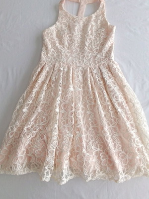 On Line lace dress ivory nude M like new, romantic cocktail