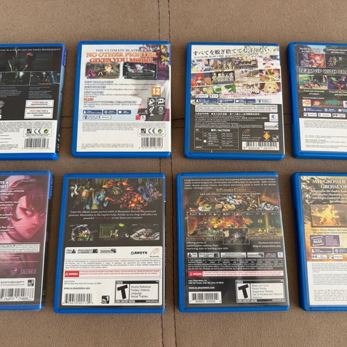 PS Vita game bundle of 7 including Muramasa, Senran Kagura, Dragon's Crown, DBZ