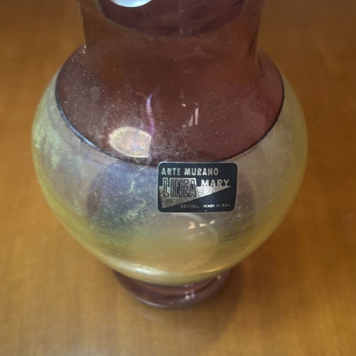 Vintage Murano γυάλινο βάζο Linea Mary Made in Italy, σαν καινούργιο