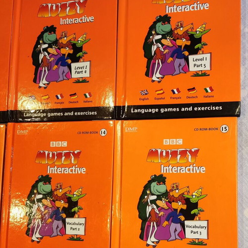 Muzzy Interactive 6-Book Set with CD ROM like new, language learning