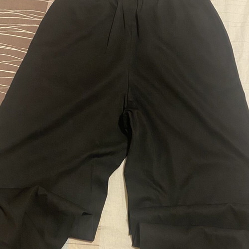 Black Wide-Leg Pants with Elastic Waist like new, size XS