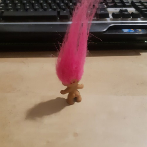 Vintage Efchoulis Troll Doll, authentic collectible