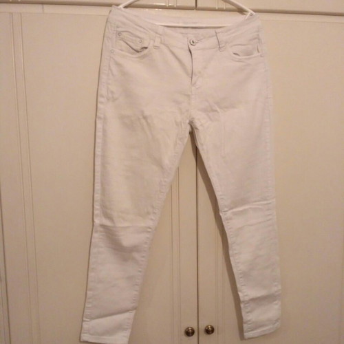 Elastic pants used, white with pockets, size L