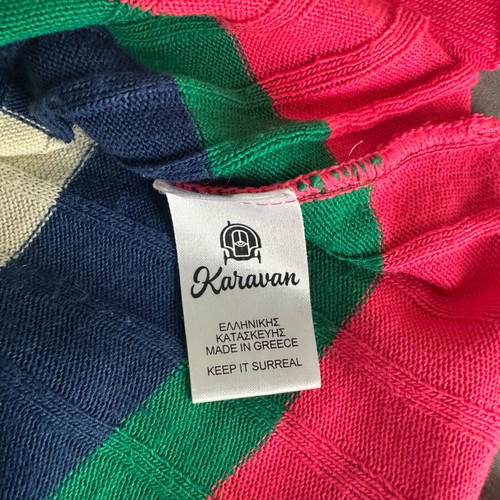 Karavan colorful knitted cardigan one size like new