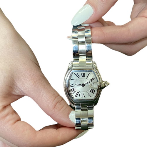 Cartier Roadster γυναικείο ρολόι μεταχειρισμένο quartz από ατσάλι