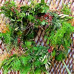  Στεφάνι όλων των εποχών, Χειροποίητο με φρέσκα κλαδιά Natural Fresh Evergreen Wreath