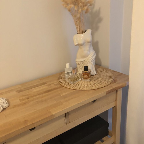 Wooden trolley side table, IKEA