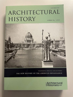 Architectural History Volume 64, 2021 like new