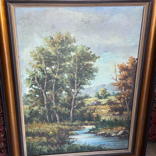 Greek Landscape painting by D. Papadimitriou like new 65x85