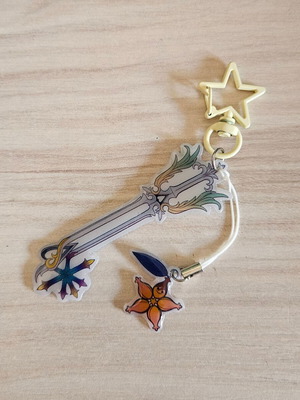 Kingdom Hearts Oathkeeper handmade keychain custom design