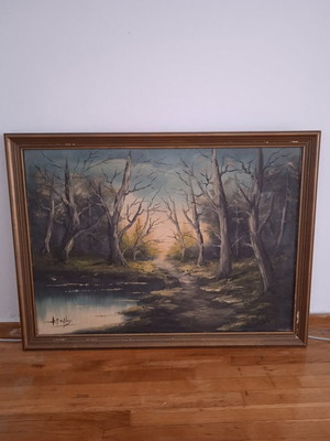 Vrellis painting used with signature in excellent condition