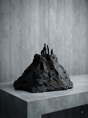 Premium Brutalist Sculpture "The Emergence" Wabi Sabi Art Piece handmade