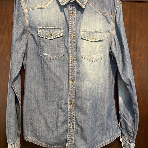 Staff Jeans shirt new, size M, dark blue denim