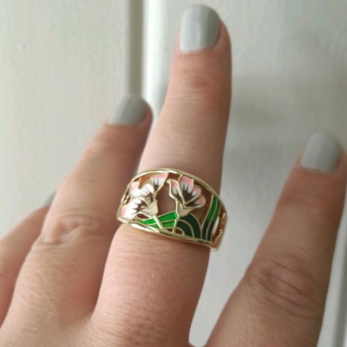 Vintage women's stainless steel ring size 19.8 new