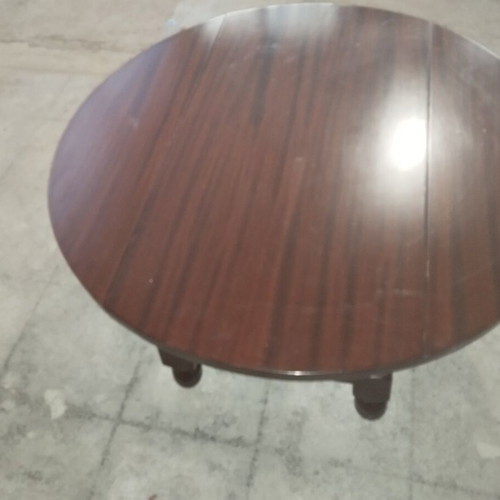 Round folding coffee table used, solid wood