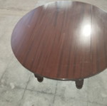 Round folding coffee table used, solid wood
