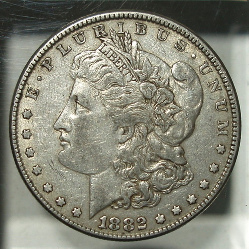 Silver American Dollar Morgan Dollar 1882 used