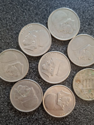 20 Drachmae Pericles Athena Nike commemorative coins used, lot of 8