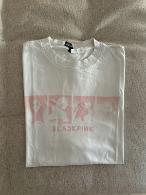 Blackpink T-shirt H&M like new, white and pink, size S
