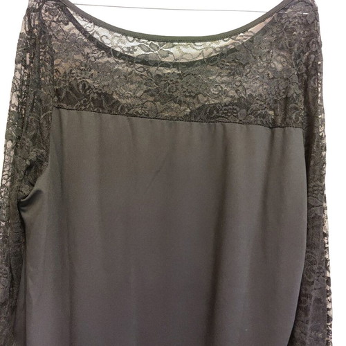 2XL bodysuit new black with lace