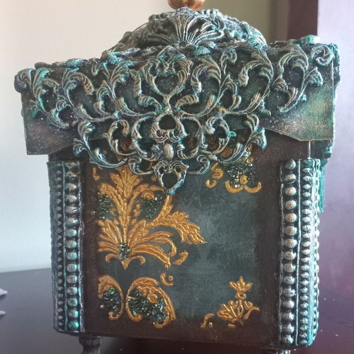 Decorative wooden box with decoupage techniques 30x20 cm new