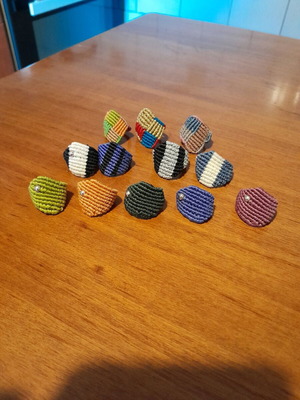 Macrame rings like new, all together