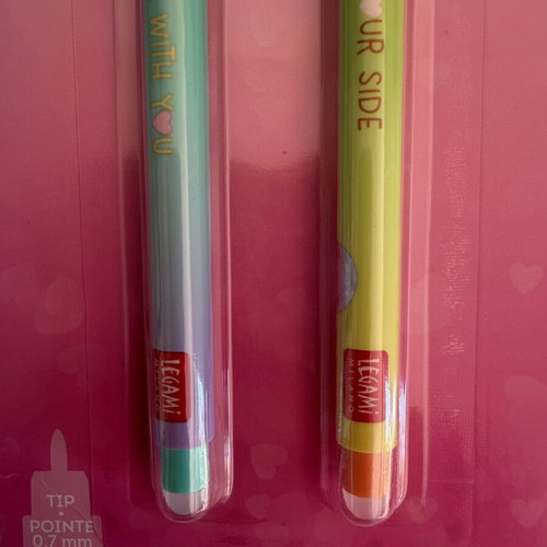 Legami Better Together Set of 2 Erasable Gel Pens Orange and Turquoise Ink