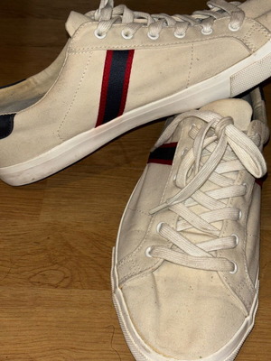 Canvas men's shoes used, white, size 45
