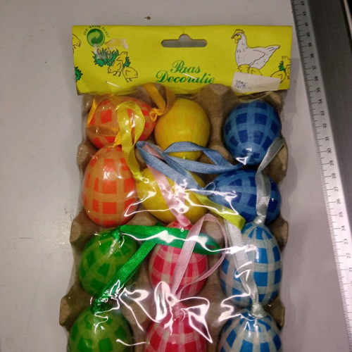 Paper hanging eggs new, pack of 12, 6 centimeters