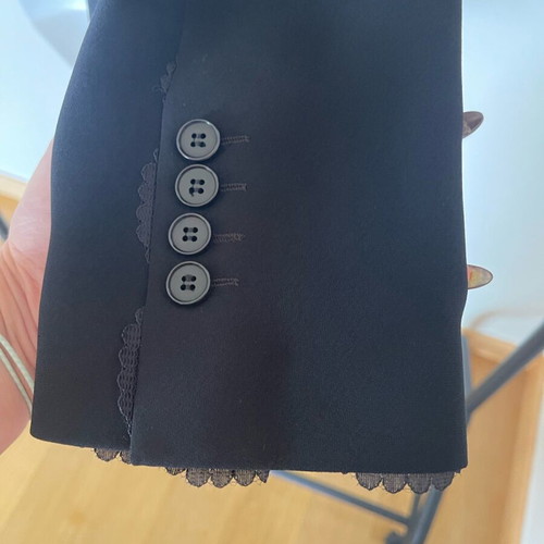 Zara jacket L like new, black with lace sleeve details