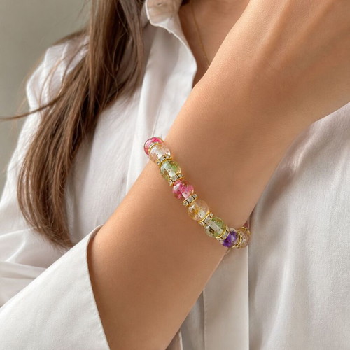Blooming Nature Handmade Resin Bracelet with Real Dried Flowers