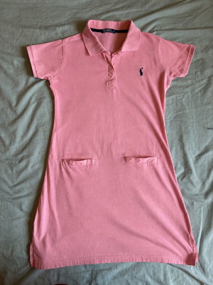 Polo Ralph Lauren βαμβακερό φόρεμα πόλο μέγεθος M, απαλό ροζ, σαν καινούργιο